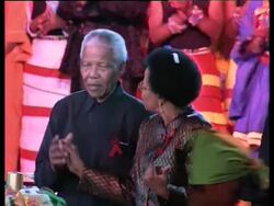 President Nelson Mandela And His New Wife Graca Machel Made Their First Public Appearance As A Married Couple, President Nelson Mandela Awarded The Palestinian Leader Yasser Arafat , Mandela In New York News Clip