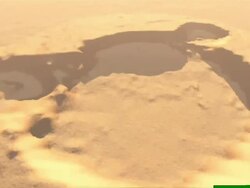 Computer animation of Pavonis Mons Stock Footage