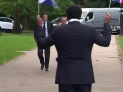 Alex Salmond Arrives at Second Scottish Referendum Debate News Clip