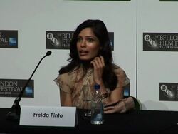 INTERVIEW - Freida Pinto Stock Footage
