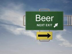HD Road Sign Series - BEER Stock Footage