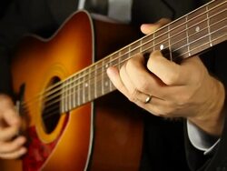 Playing guitar Stock Footage