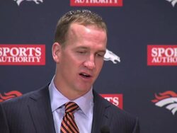 Peyton Manning on seven touchdown passes Stock Footage