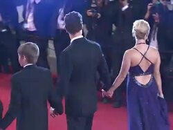 Jeff Nichols, Jacob Lofland, Tye Sheridan, Matthew McConaughey and Reese Witherspoon at MUD Premiere: 65th Cannes Film Festival at Lumiere on May 26, 2012 in Cannes, France (Footage by WireImage Video/Getty Images) Stock Footage