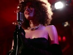 Female jazz singer in nightclub. Stock Footage