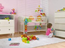 HD DOLLY: Baby Putting Toys In A Drawer Stock Footage