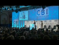 David Cameron and Nick Clegg speak at CBI conference News Clip