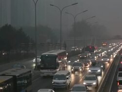 Heavy Smog Attack Beijing Stock Footage