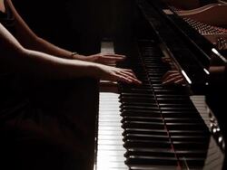 Piano Lady Stock Footage