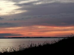 Woman Running against sunset Stock Footage