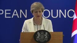 UK PM May briefing after EU summit News Clip