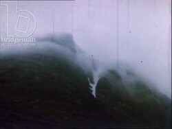 USSR 1970s - nature scenes of flowers and ocean. Men blowing up mountains and felling trees. Stock Footage