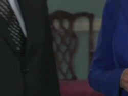 June 2009 WS ZI ZO PAN TU TD Hillary Clinton, U.S. Secretary of State, welcoming Zimbabwean Prime Minister, Morgan Tsvangirai, at the U.S. State department and answering a question from the press about museum shooting/ Washington DC, USA/ AUDIO Stock Footage