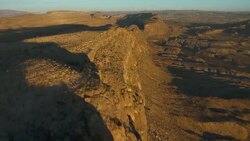 Flying over the rim of the Mesa de Anguila in Big Bend National Park, Texas. Stock Footage