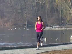 Liliana's Run and Walk Stock Footage