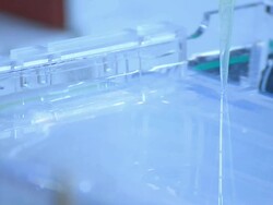 Scientist and bio lab experiment Stock Footage