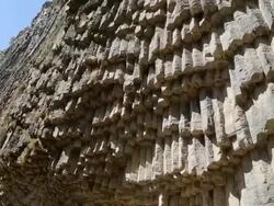 Garni Gorge, Azat river, "symphony of the stones" Stock Footage