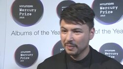 INTERVIEW - Jamie Woon on being at the Mercury Prize, on his influences, on the venue, on the other albums, on the atmosphere backstage, on David Bowie, on Radiohead at Hyundai Mercury Prize at Eventim Apollo on September 15, 2016 in London, England. Stock Footage