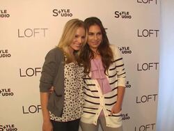 Kristen Bell, Nicole Chavez at the LOFT Fall 2010 Style Studio Press Preview And Cocktail Party at Los Angeles CA. (Footage by WireImage Video/GettyImages) Stock Footage
