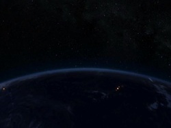 Spinning Earth at night, Northern Hemisphere. Loopable. Stock Footage
