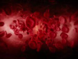 Red blood cells in artery. Dark. Stock Footage
