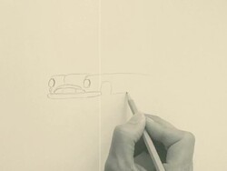 vintage classic car sketch Stock Footage