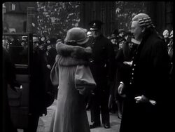 Aged Folk Receive Maundy Money At Abbey Ceremony Which Is Attended by the Duchess of York and Princess Elizabeth News Clip