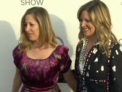Maria Bell (right) at the Opening Night Preview Party Of The LA Antique Show Benefiting P.S. Arts at Santa Monica CA. (Footage by WireImage Video/GettyImages) Stock Footage