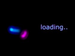 Spheres Orbiting 'Loading' Loopable Stock Footage