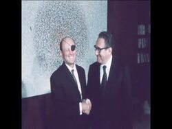 SYND 5-1-74 KISSINGER MEETS MOSHE DAYAN IN WASHINGTON Instructional Video