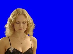 Woman with tulips Stock Footage