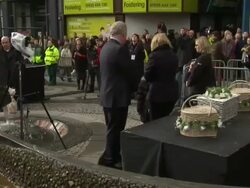 Twentieth Anniversary Of Warrington IRA Bomb Remembered. News Clip