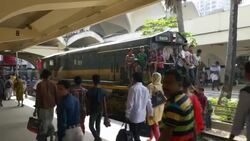 Children play on a diesel train at a Dhaka Railway Station in Bangladesh Stock Footage