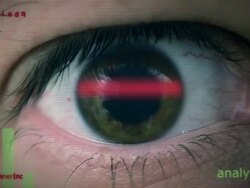 Eye scanner Stock Footage