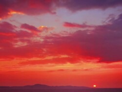 Red sunset Stock Footage