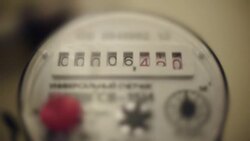 Water meter in operation Stock Footage