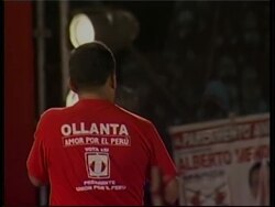 End of Humala''s campaign, Fujimori''s daughter campaigning News Clip