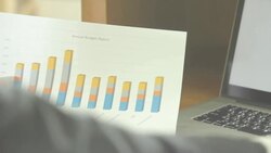 HD : Businessman is analyzing business data Stock Footage