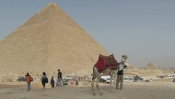 Egypt Stock Shots - Tourist visiting Pyramids of Gaza site News Clip