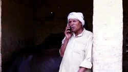 Men Talking on Mobile Phone Stock Footage