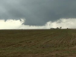 WS TU ZI View of tornado touches down in rural tillman county / Tillman County, Oklahoma, United States Stock Footage