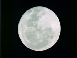 T/L full Moon rising, black background, CU, Panama. Stock Footage