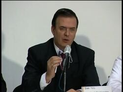 Mayor of Mexico City presser on swine flu outbreak News Clip