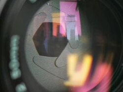 Aperture blades operation Stock Footage