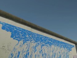 Berlin Wall, Grafitti, Murals, tTD Stock Footage