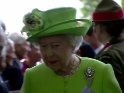 Queen Elizabeth II Meeting Veterans in Bayeux News Clip
