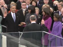 Barack Obama Sworn In As U.S. President For A Second Term  Stock Footage