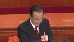 Outgoing Premier Wen makes his last government policy speech News Clip