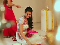 Family celebrating diwali festival Stock Footage