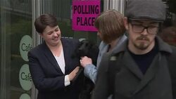 Ruth Davidson departs from her local polling station after casting her vote News Clip
